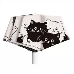 چتر 8 پره گلد ایر مدل Hello Cat قطر 100 سانتی‌متر