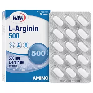 قرص ال آرژینین 500  میلی گرم یورویتال - 60 عدد