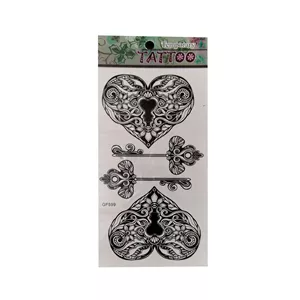 تتو موقت مدل کلید و قفل و قلب کد 599