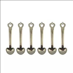 قاشق چای خوری ویکتوریا طرح قلب بسته 6 عددی