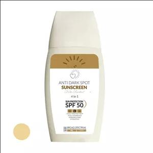 کرم ضد آفتاب و ضد لک رنگی هپسان SPF50 مدل 4 محافظ UVA ،UVB و PA  و حاوی ویتامین C بژ طبیعی مناسب برای پوست چرب و مختلط  حجم 50 میلی لیتر