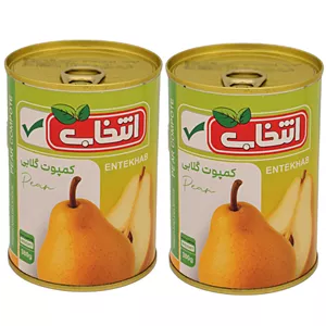 کمپوت گلابی انتخاب - 380 گرم بسته 2 عددی