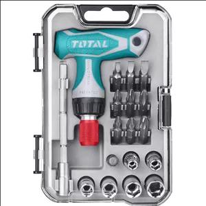 پیچ گوشتی مشتی توتال کد TACSD30186 مجموعه 18 عددی