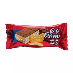 کیک مغزدار کرمی موز آدرین - 55 گرم بسته 36 عددی