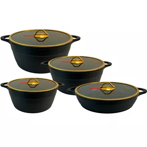 سرویس قابلمه و تابه گرانیتی 8 پارچه آرسکا مدل Golden