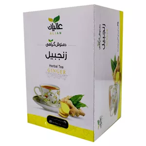  دمنوش کیسه ای زنجبیل عالیان بسته 25 عددی