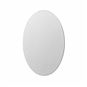 آینه دیواری مدل نشکن بیضی چسبی MirrorPlus کد 011R