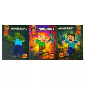 فیگور طرح ماینکرافت مدل Minecraft M001-3 مجموعه 3 عددی