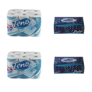 دستمال توالت و دستمال کاغذی تنو مدل 22 مجموعه 4 عددی