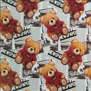 کاغذ کادو مدل خرسی سایز 50*70 سانتی متر مجموعه 5 عددی