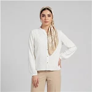 شومیز آستین بلند یقه ایستاده زنانه ایکس ساید مدل S656404Z8
