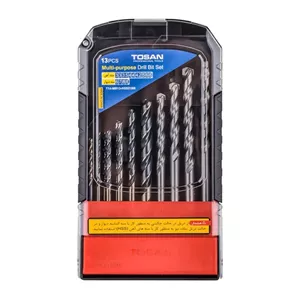 مته الماسه دیوار توسن مدل T14-MB13-HSSD388 مجموعه 13 عددی