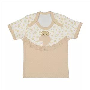 تی‌شرت آستین کوتاه نوزادی مدل گلریز