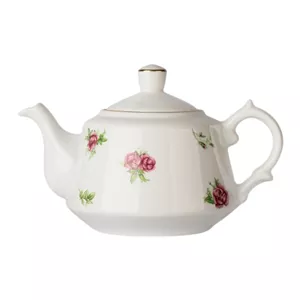 قوری چینی زرین ایران مدل چای لندنی 5 بیدگل مینیاتوری درجه عالی گنجایش 580 میلی‌لیتر