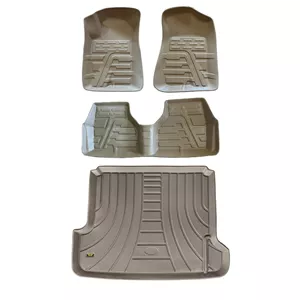 کفپوش سه‌بعدی خودرو مدل رویال مناسب برای سمند، سمند LX، سمند سورن، سمند سورن پلاس به همراه کفپوش پشت نمد صندوق