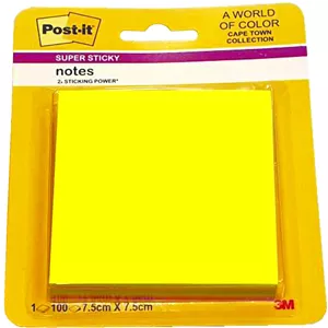 کاغذ یادداشت چسب دار مدل Po12 سایز 7.6x7.6 سانتی متر 