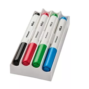 ماژیک وایت برد ایکیا مدل MÅLA کذ 504.565.92 به همراه تخته پاک کن  وایت بردمجموعه 5عددی