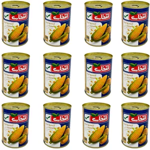 کنسرو ذرت شیرین انتخاب - 380 گرم بسته 12 عددی