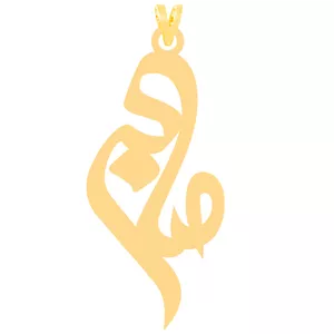 آویز گردنبند طلا 18 عیار مردانه نیکان گلد طرح صابر 