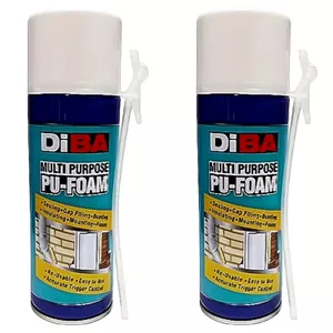 اسپری فوم پلی یورتان دیبا مدل PU Foam حجم 300 میلی لیتر بسته 2 عددی