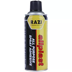اسپری چسب همه کاره رازی مدل Allplast حجم 400 میلی‌لیتر