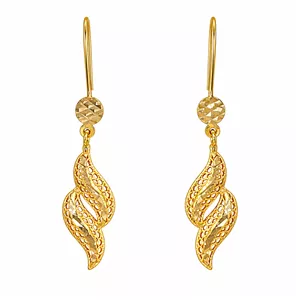 گوشواره عصایی طلا 18 عیار زنانه کرابو مدل فیوژن تراش شعله L 