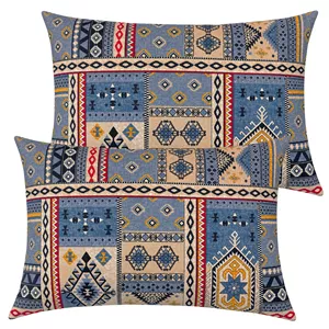 روبالشی مدل نخی پیگمنت طرح مینیمال کد ROB-0069 سایز 70*50 سانتی‌متر بسته دو عددی