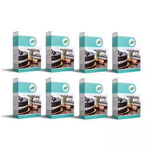 پودر کیک کاکائو جمع - 500 گرم بسته 8 عددی 