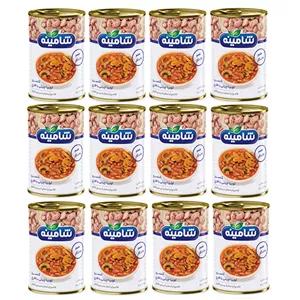 کنسرو لوبیا چیتی با قارچ شامینه - 350 گرم بسته 12 عددی