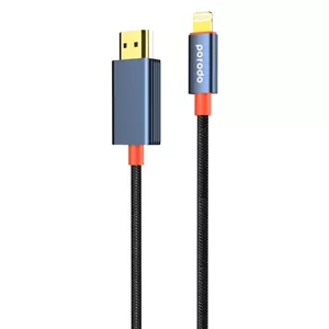 کابل تبدیل HDMI به لایتنینگ پرودو مدل woven braided طول ۲ متر