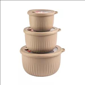 کاسه لیمون مدل درب دار  کد HS2223 مجموعه 3 عددی