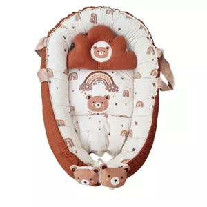 تشک غلت گیر نوزاد آوین دریم مدل گارد طرح خرس و رنگین کمان