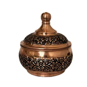 قندان مسی طرح گل
