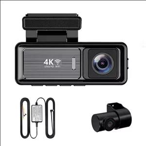 دوربین ثبت وقایع خودرو مدل 4KUHD به همراه دوربین عقب و کیت برق مستقیم