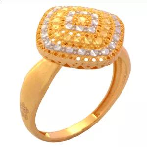 انگشتر طلا 18 عیار زنانه طلای مستجابی مدل لوزی آوا کد 52633 سایز 55 