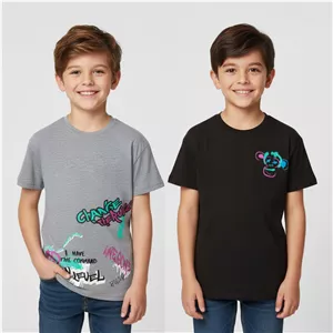 تی‌شرت آستین کوتاه پسرانه پیپرتس مدل h-977 مجموعه 2 عددی