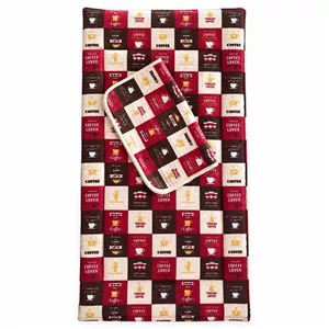 دستمال رطوبت گیر  2 تکه طرح قهوه مدل Coffee Lover