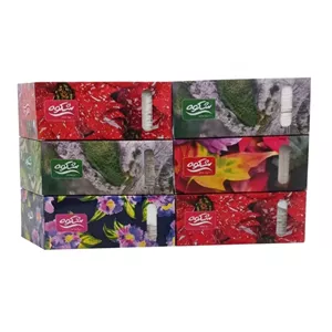 دستمال کاغذی شکوه مدل طرحدار طبیعت بسته ۶ عددی 