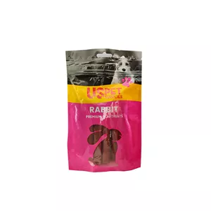 تشویقی سگ یو اس پت مدل استیک طعم خرگوش و موز وزن 100 گرم