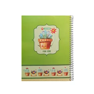 دفتر مشق 60 برگ مکث نوت مدل حاشیه دار طرح کاکتوس کد 6386