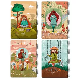 دفتر مشق 50 برگ دایان مدل حاشیه دار کد 43541 بسته 4 عددی