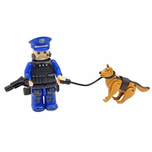 فیگور ناب سل مدل پلیس و سگ لگویی همراه با کلت کد police004 ارتفاع 10 سانتی متر