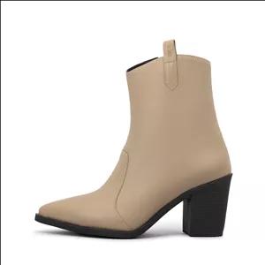 نیم بوت زنانه مارال چرم مدل  مریگولد