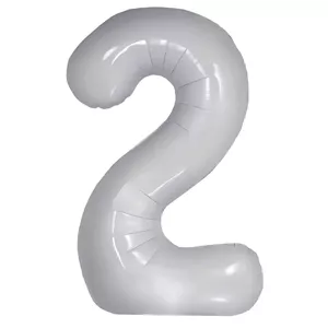 بادکنک فویلی مسترتم طرح عدد 2 مدل نود مات پلاس