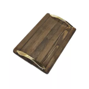 سینی دسته دار مدل روستیک سایز 22×36 سانتی متر