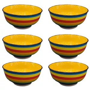 کاسه مدل رنگین کمان کد 101 بسته شش عددی