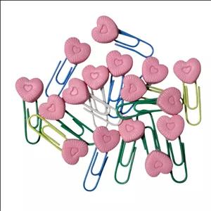 گیره کاغذ مدل قلب طرحدار بسته 12 عددی