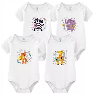 بادی آستین کوتاه نوزادی نیل کوک مدل Back To School Blank مجموعه 4 عددی