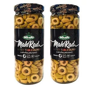 زیتون سبز اسلایس ماه راد - 500 گرم بسته 2 عددی