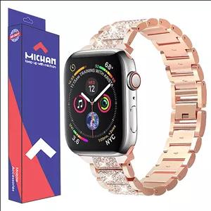 بند ساعت میچان مدل Shiny jewel مناسب برای اپل واج سری 10 46 میلی متری